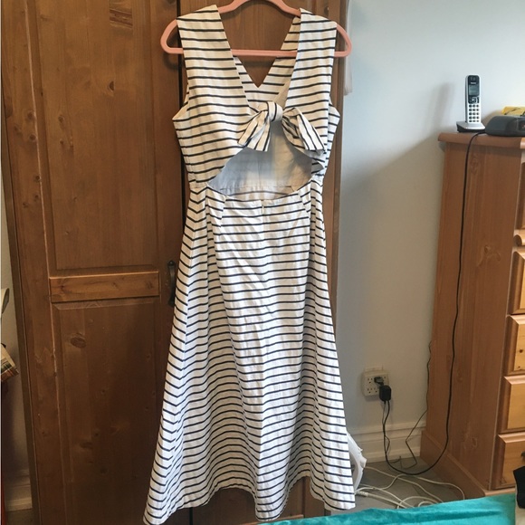 White+ Blue Striped Dress - Picture 4 of 5